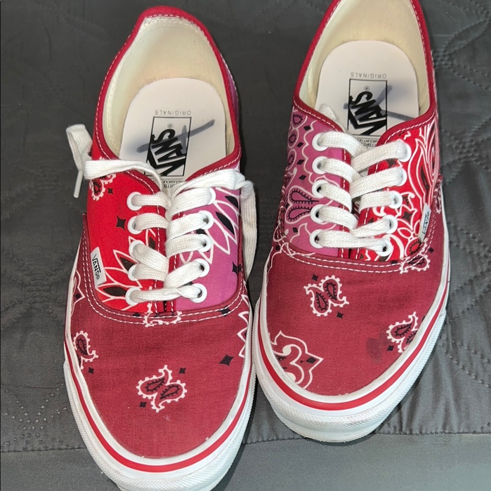 Vans Red Bandana Sneakers